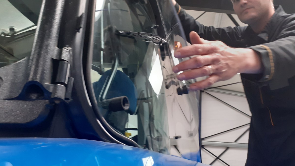 Détail d’une protection de vitre